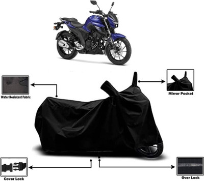KEDIT Two Wheeler Cover for Yamaha(FZ-25, Black)