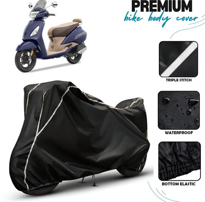 OliverX Waterproof Two Wheeler Cover for TVS(Jupiter, Black, White)