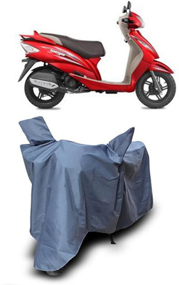 MADAFIYA Waterproof Two Wheeler Cover for TVS(Wego, Grey)