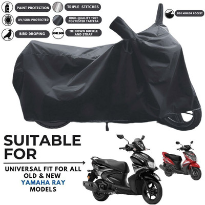 DeepShakshi AUTOMOTIVE Two Wheeler Cover for Yamaha(Ray-ZR 125FI BS6, Black, Black)