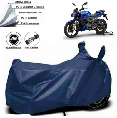 Mdstar Waterproof Two Wheeler Cover for TVS(Apache RTR 200, Blue)