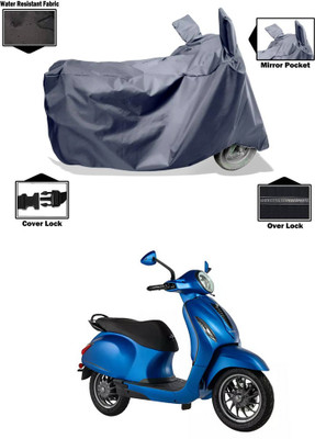 CODOKI Waterproof Two Wheeler Cover for Bajaj(Chetak, Grey)