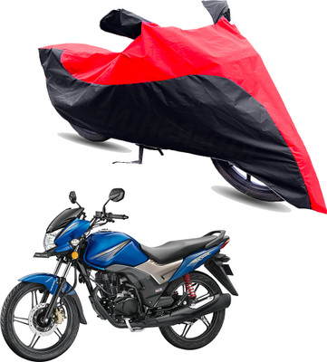 Motodreka Two Wheeler Cover for Honda(CB Shine, Red, Black)