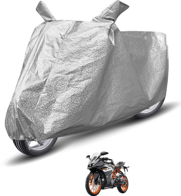 MOCKHE Waterproof Two Wheeler Cover for KTM(RC 390, Silver)