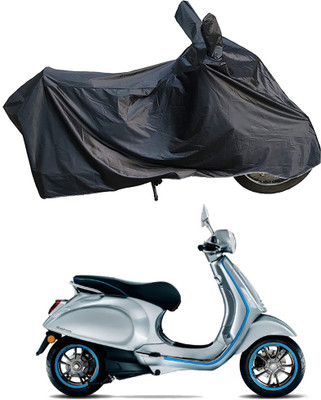 AutoGalaxy Waterproof Two Wheeler Cover for Piaggio(Piaggio Vespa, Black)