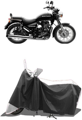 SUGASHRI Waterproof Two Wheeler Cover for Royal Enfield(Thunderbird 500, White, Black)