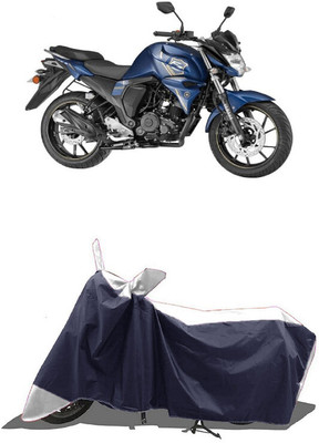 SUGASHRI Waterproof Two Wheeler Cover for Yamaha(FZ S FI (V 2.0), White, Blue)