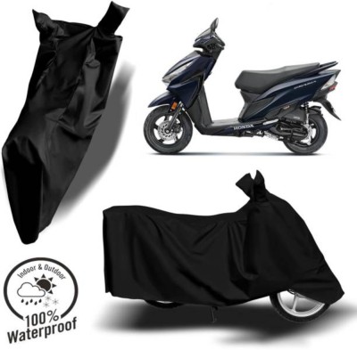 RAAMKM Waterproof Two Wheeler Cover for Hero, Honda, Royal Enfield, TVS(Piaggio Elettrica, Black)