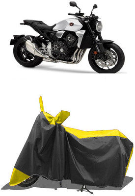 SUGASHRI Waterproof Two Wheeler Cover for Honda(CBR1000RR Fireblade, Yellow, Black)