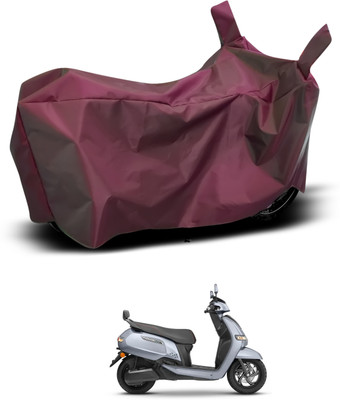 PAGORA Waterproof Two Wheeler Cover for TVS(iQube Electric, Maroon)