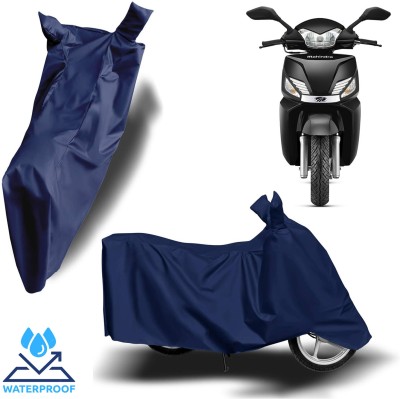 ROYAL AUTO MART Waterproof Two Wheeler Cover for Mahindra(Gusto, Blue)