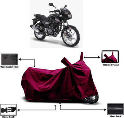 Amexride Two Wheeler Cover for Bajaj(Pulsar 180 BS6, Maroon)