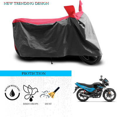 ANTHUB Waterproof Two Wheeler Cover for Hero(Glamour, Grey, Red)