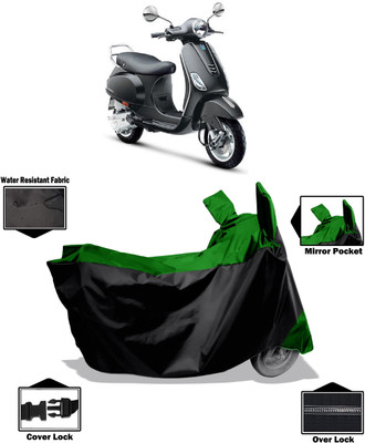 Amexride Two Wheeler Cover for Vespa(Vespa VXL 125, Green)