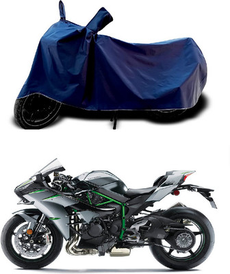 NIRUJI TRADERS Waterproof Two Wheeler Cover for Kawasaki(Ninja H2, Blue)