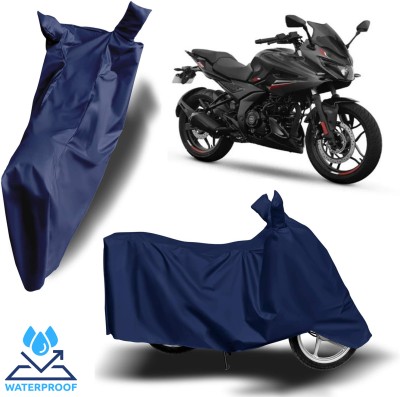 ROYAL AUTO MART Waterproof Two Wheeler Cover for Bajaj(Pulsar 250, Blue)