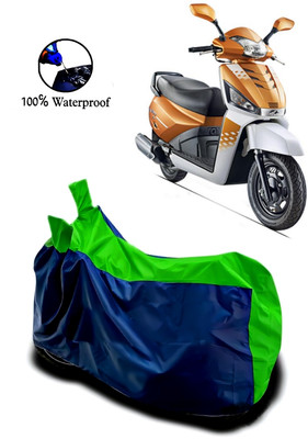 Autofly Waterproof Two Wheeler Cover for Mahindra(Gusto 125, Blue, Green)