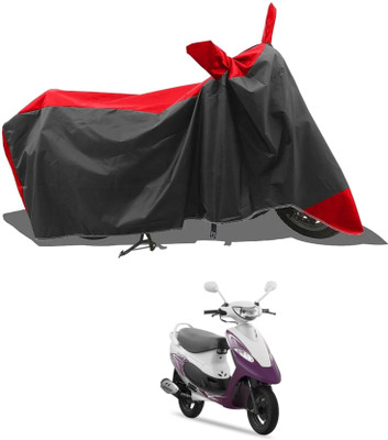 KEDIT Two Wheeler Cover for TVS(Red, Black)