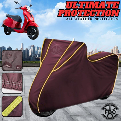 AUTOCAD Waterproof Two Wheeler Cover for Bajaj(Chetak, Maroon)