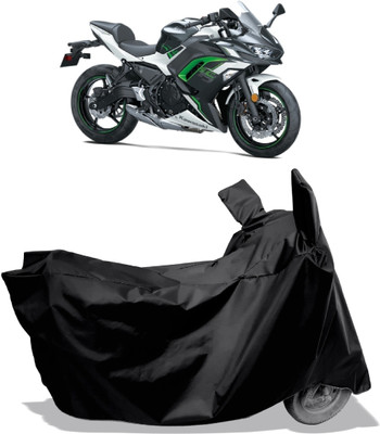 Amexride Two Wheeler Cover for Kawasaki(Ninja 650 BS6, Black)
