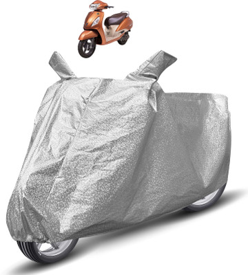 MOCKHE Waterproof Two Wheeler Cover for TVS(Jupiter, Silver)