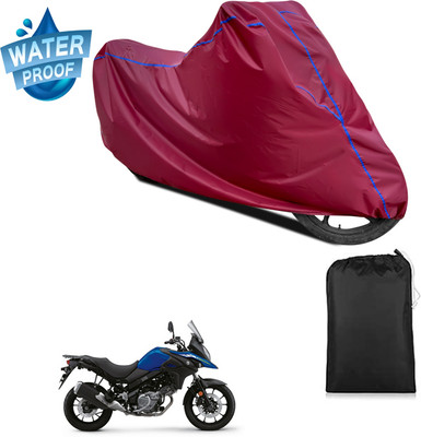 GOSHIV-car and bike accessories Waterproof Two Wheeler Cover for Suzuki(Maroon)