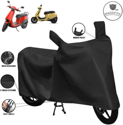 MADAFIYA Waterproof Two Wheeler Cover for Ola(Electric, Black)