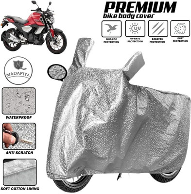 MADAFIYA Two Wheeler Cover for Yamaha(FZ S V3.0 FI, Silver)