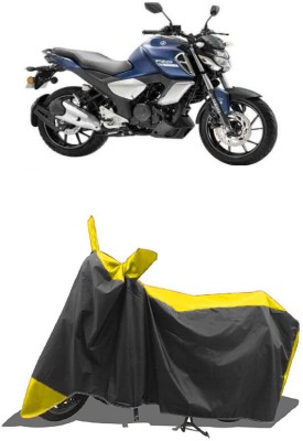 SUGASHRI Waterproof Two Wheeler Cover for Yamaha(FZ-S, Yellow, Black)