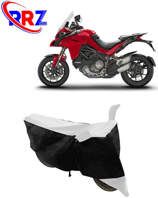 RRZ Waterproof Two Wheeler Cover for Ducati(Multistrada 1260, Black, White)