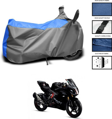 DeepShakshi AUTOMOTIVE Two Wheeler Cover for TVS(Apache RR 310, Grey, Blue)