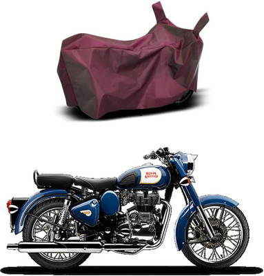 MMSSTAR Waterproof Two Wheeler Cover for Royal Enfield(Bullet 350, Maroon)