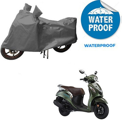 MMSSTAR Waterproof Two Wheeler Cover for Yamaha(Fascino, Grey)