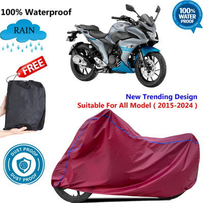 OliverX Waterproof Two Wheeler Cover for Yamaha(Fazer 25 BS6, Maroon)