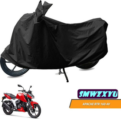 smwzxyu Waterproof Two Wheeler Cover for TVS(Apache RTR 160 4V, Black)