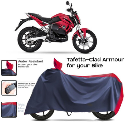 WMIZEXA Two Wheeler Cover for Revolt(RV 300, Red, Blue)