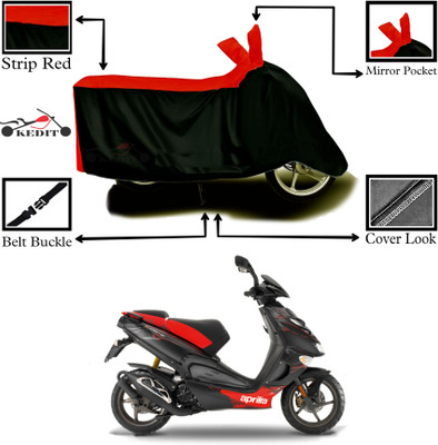 KEDIT Two Wheeler Cover for Ampere(Red, Black)