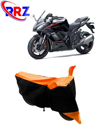 RRZ Waterproof Two Wheeler Cover for Kawasaki(Ninja 1000, Black, Orange)