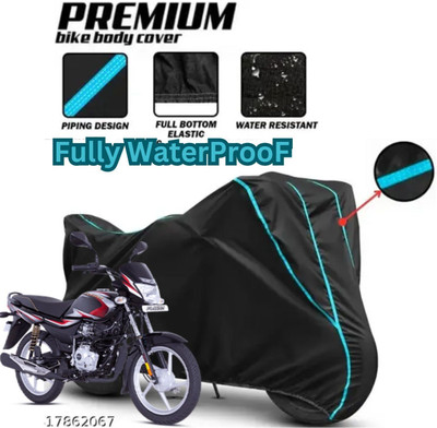 Shiv Kanha Waterproof Two Wheeler Cover for Bajaj(Platina, Black)