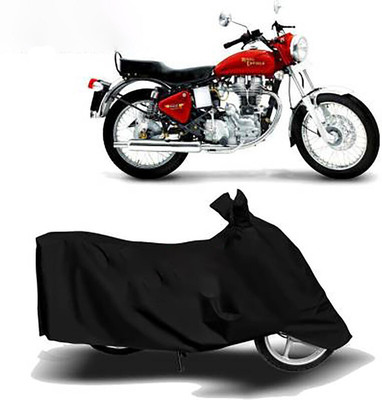 DeepShakshi AUTOMOTIVE Waterproof Two Wheeler Cover for Royal Enfield(Electra 5S, Black)