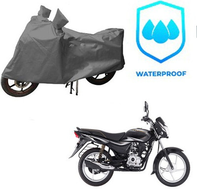 MMSSTAR Waterproof Two Wheeler Cover for Bajaj(Platina 100 DTS-i, Grey)