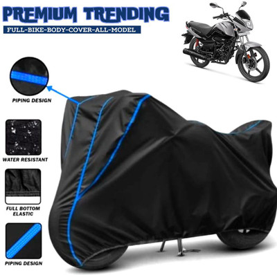 MWBB Two Wheeler Cover for Hero(Splendor I Smart, Black, Blue)