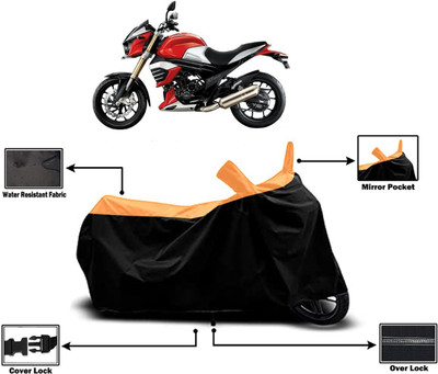 Amexride Two Wheeler Cover for Mahindra(MOJO XT 300, Orange)