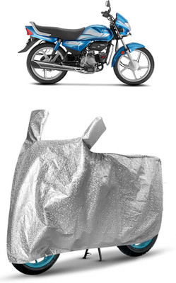 J S R Waterproof Two Wheeler Cover for Hero(HF Deluxe, Silver)