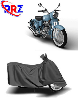 RRZ Waterproof Two Wheeler Cover for Royal Enfield(Squadron Blue, Grey)