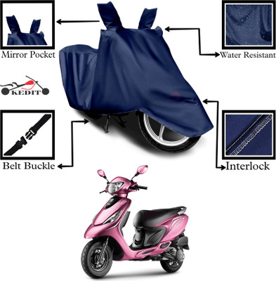 KEDIT Two Wheeler Cover for Universal For Bike(Scooty Zest 110 BS6, Blue)
