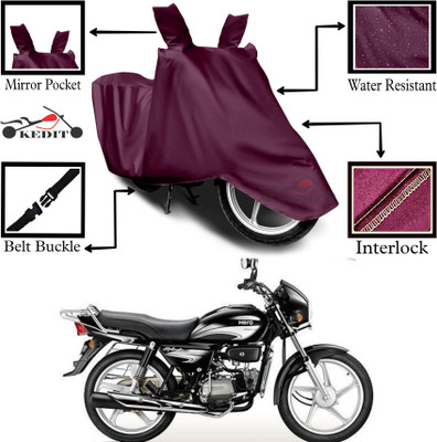 KEDIT Two Wheeler Cover for Universal For Bike(Splendor Plus, Maroon)