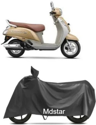 Mdstar Waterproof Two Wheeler Cover for Suzuki(Access 125, Black)