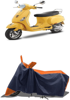 SUGASHRI Waterproof Two Wheeler Cover for Vespa(Vespa VXL 125, Orange, Blue)