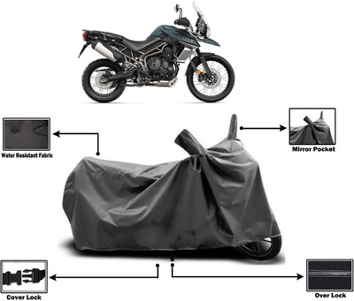 Amexride Two Wheeler Cover for Triumph(Tiger 800, Grey)